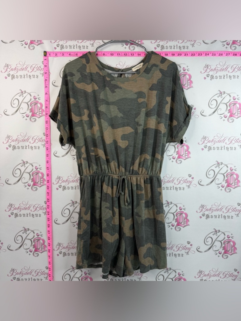 Sweet Love Romper Camouflage T shirt Flowy Stretchy Comfy Scoop neck